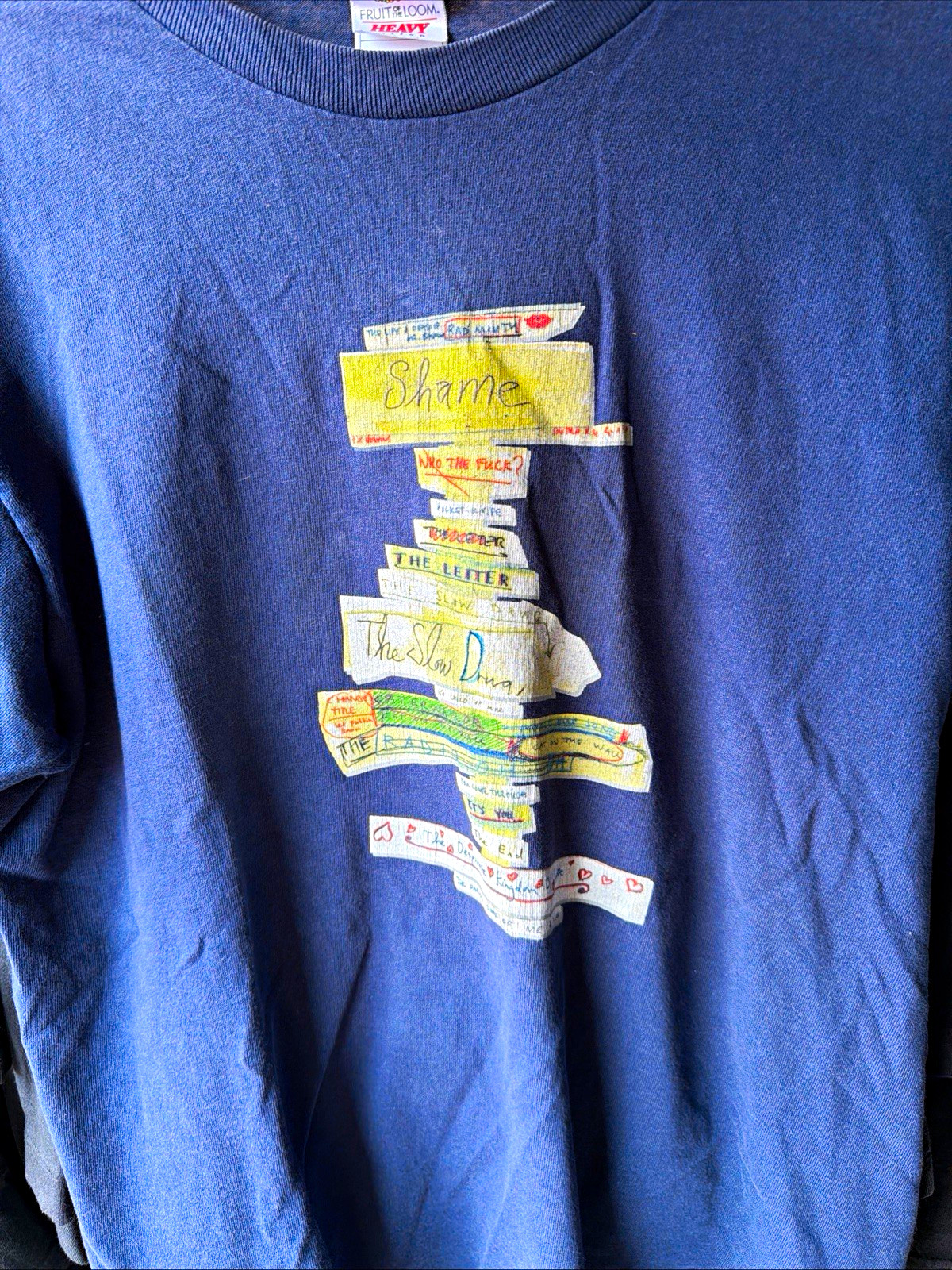 Vintage 2000s Fruit of the Loom PJ Harvey Uh Huh Her T-Shirt Size L Blue Promo