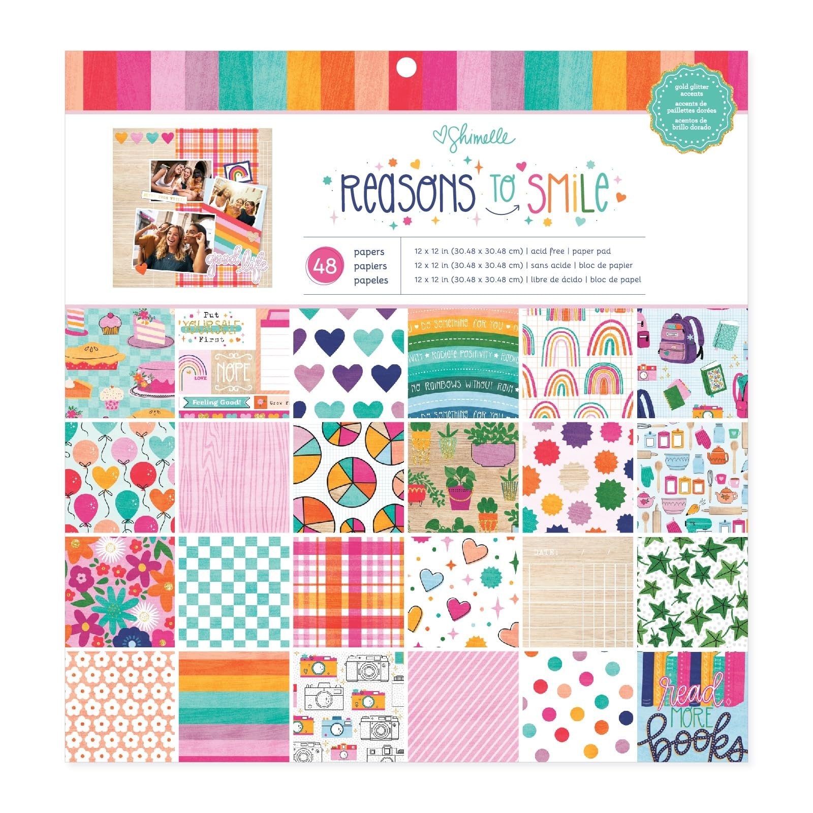 American Crafts Shimelle Reasons To Smile Paper Pad 12