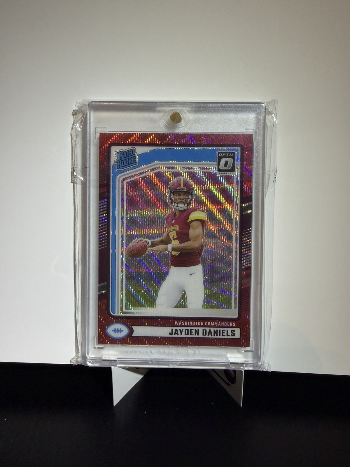 2024 Panini Donruss - Rated Rookie Jayden Daniels #389 Optic Preview Red Wave 2024 Panini Donruss - Rated Rookie Jayden Daniels #389 Optic Preview Red Wave