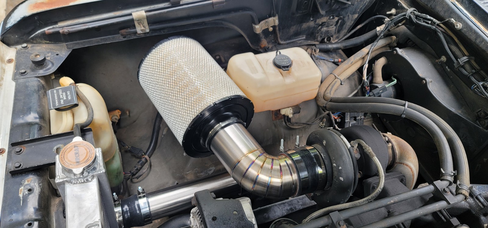 Stainless Steel Cold Air Intake, 12V 5.9L Cummins 1989-1993, Dodge Ram 250/ 350 Stainless Steel Cold Air Intake, 12V 5.9L Cummins 1989-1993, Dodge Ram 250/ 350