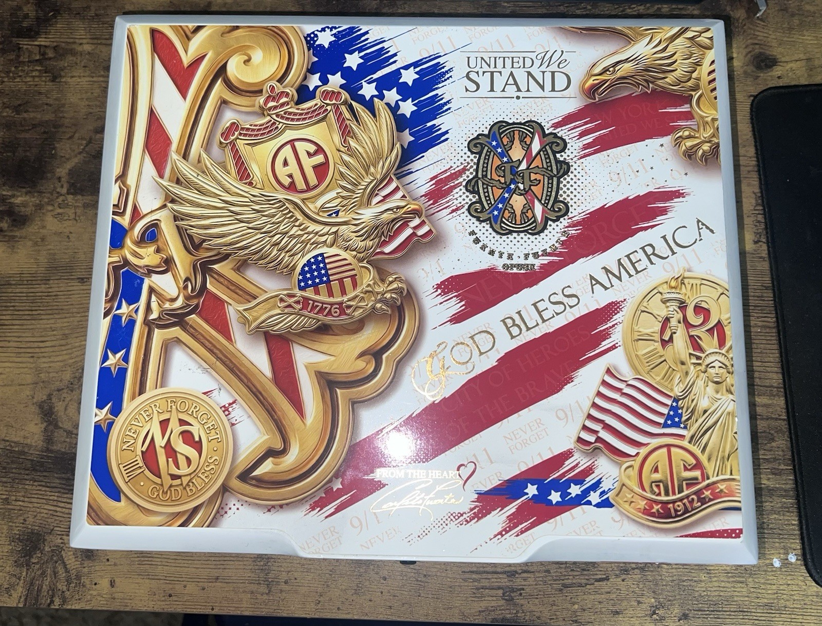 Arturo Fuente OpusX ReXilient Empty Cigar Box Rare Collectible Opus X 9/11 Empty