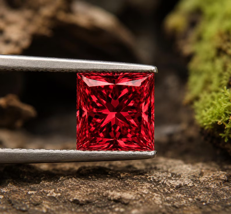 CERTIFIED 4.15 Ct Earth-Mined Natural red Diamond prience cut LOOSE VVS1/ 8.6 mm