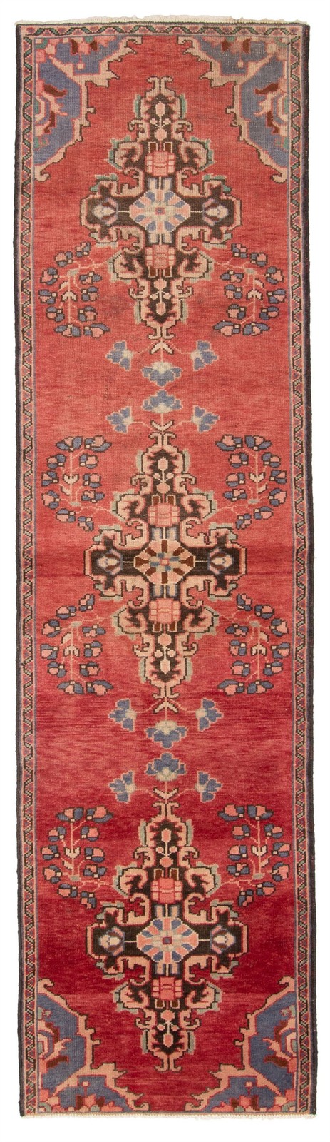 Vintage Hand-knotted Runner Rug 2\'7\