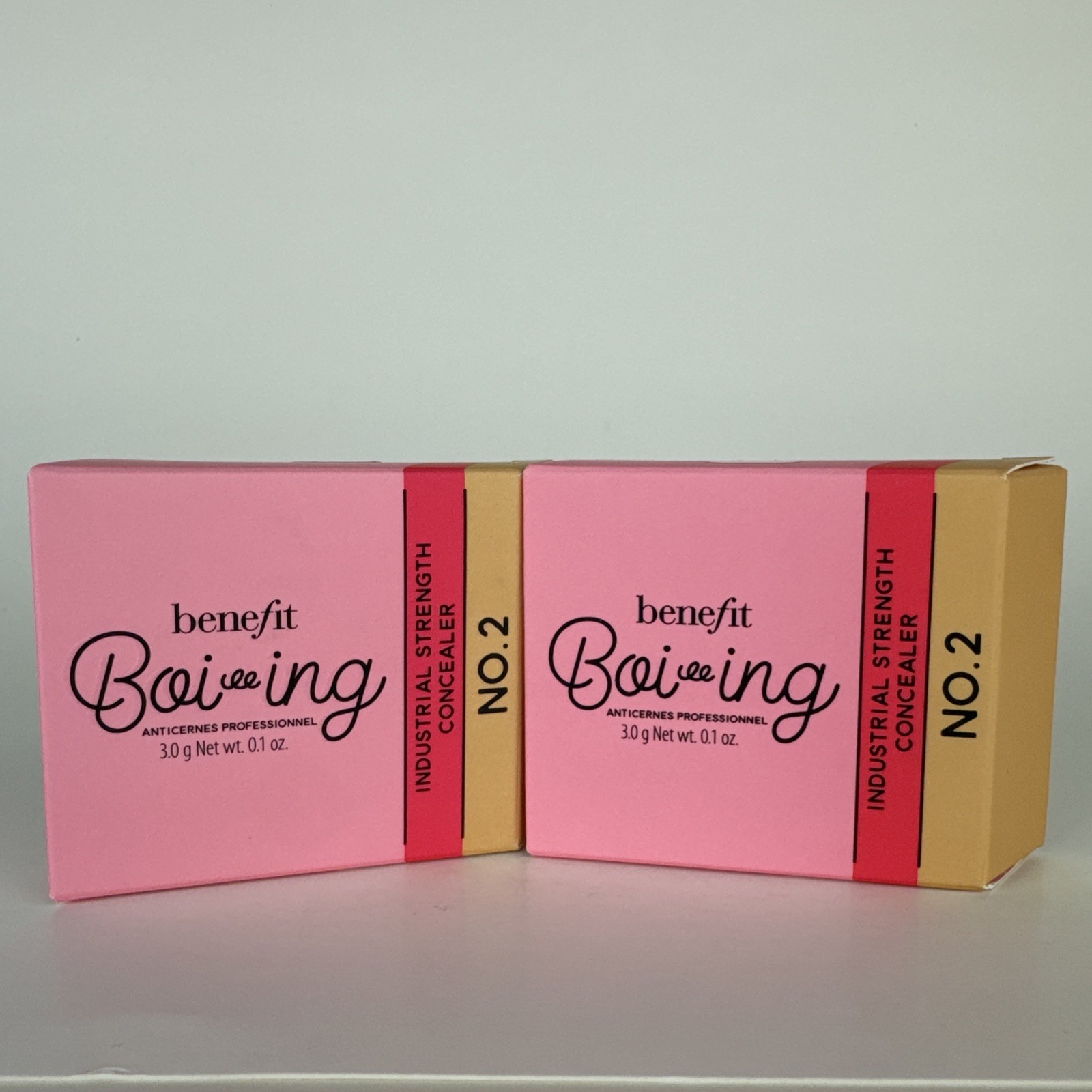*Lot of 2* SEALED DEAL BENEFIT Boi-ing Industrial Strength Concealer No.2
