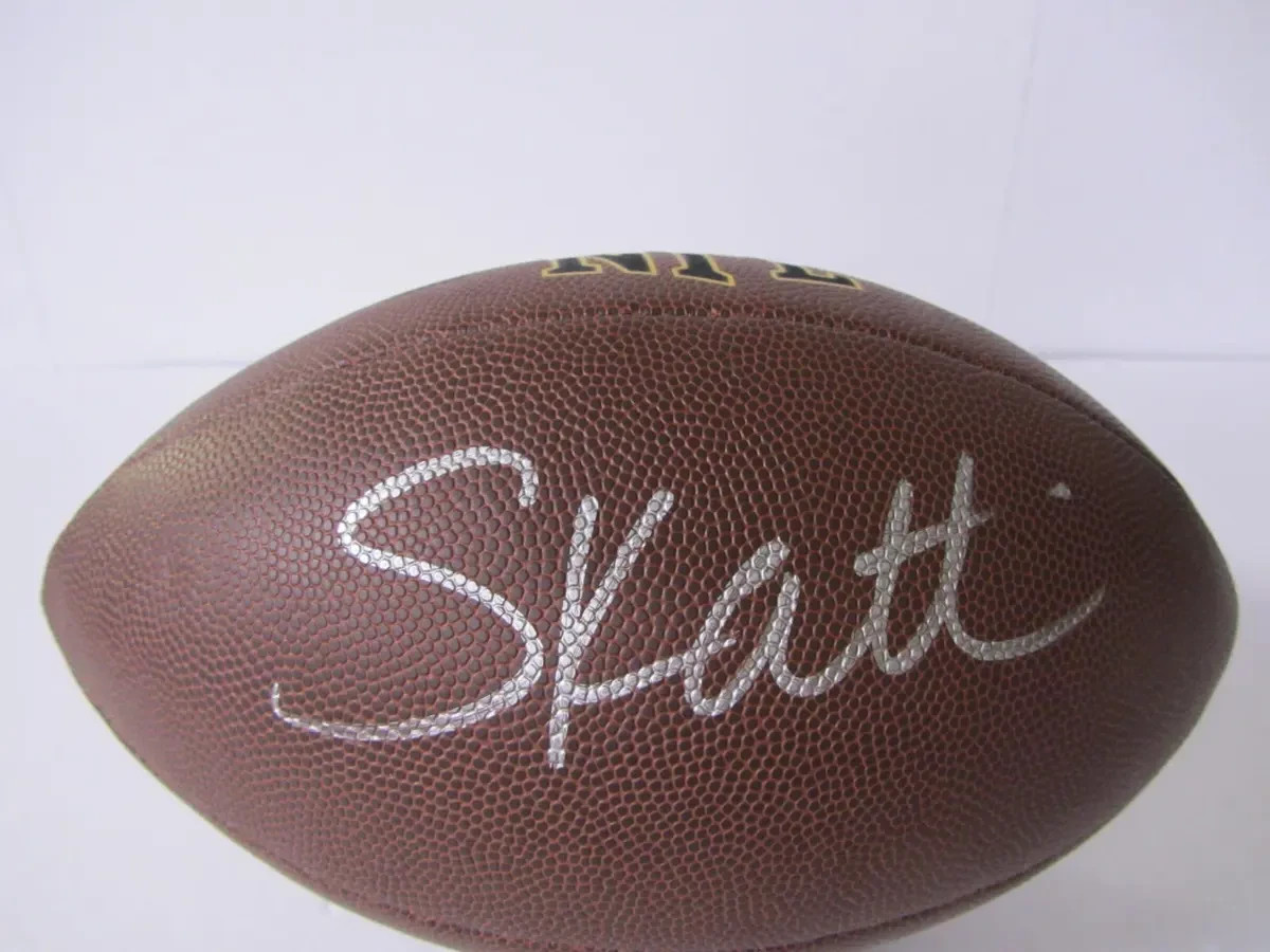Cam Skattebo Signed Autographed Giants NFL Football With COA
