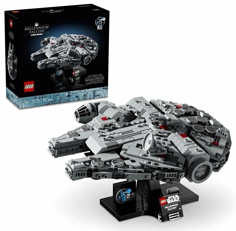 LEGO Star Wars Millennium Falcon 75375 Starship Collection 921pcs 18+ Stand