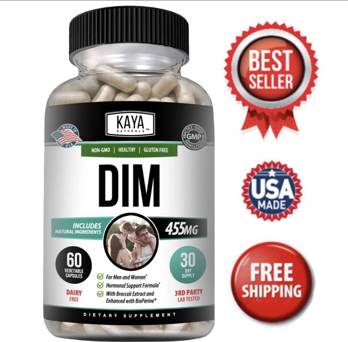 DIM Ultra Supplement 60ct, With Bioperine, Premium Hormonal Support Formula DIM Ultra Supplement 60ct, With Bioperine, Premium Hormonal Support Formula