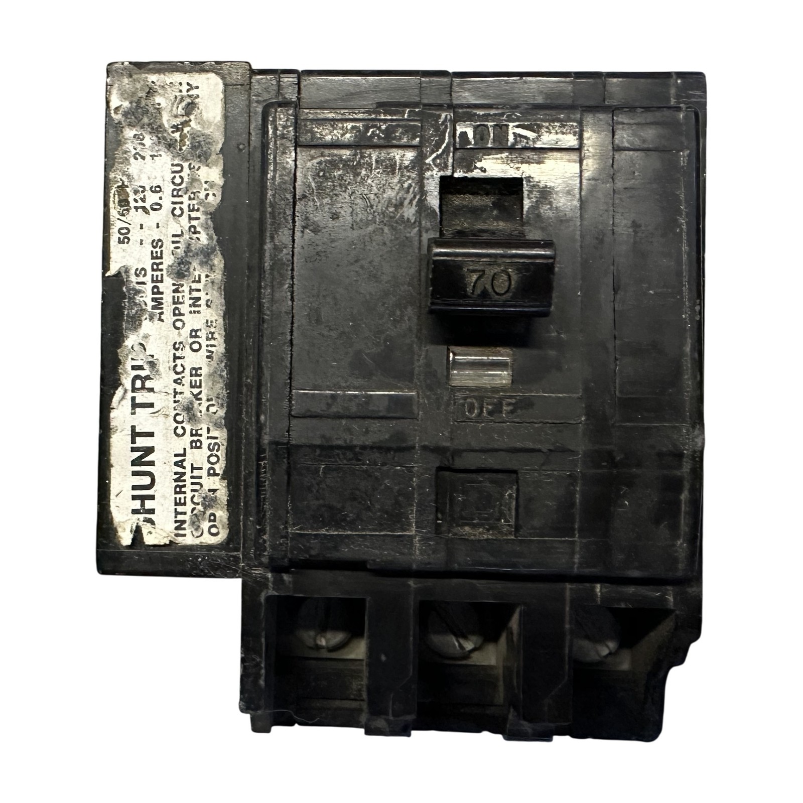 Square D QO3701021 70A 3-Pole 240V Plug-On Circuit Breaker Shunt Trip Used Square D QO3701021 70A 3-Pole 240V Plug-On Circuit Breaker Shunt Trip Used