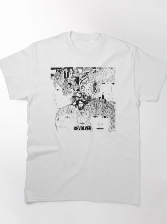 The Beatles Revolver T Shirt Vintage Album Cover Graphic Tee Unisex Gildan 5000 