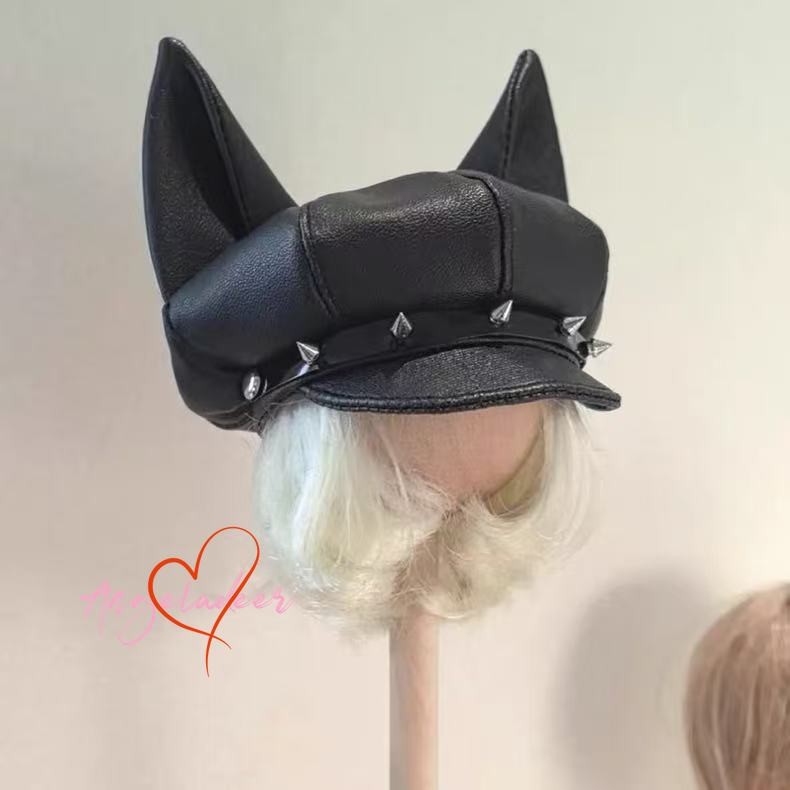 Dollmore 1/6 1/4 1/3 Uncle Blythe BJD PUNK Headwear Curved Brim Cap Wolf Ears