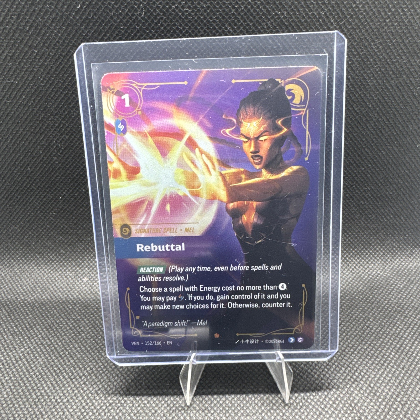 Riftbound TCG Rebuttal Signature Spell Mel VEN 152/166 English