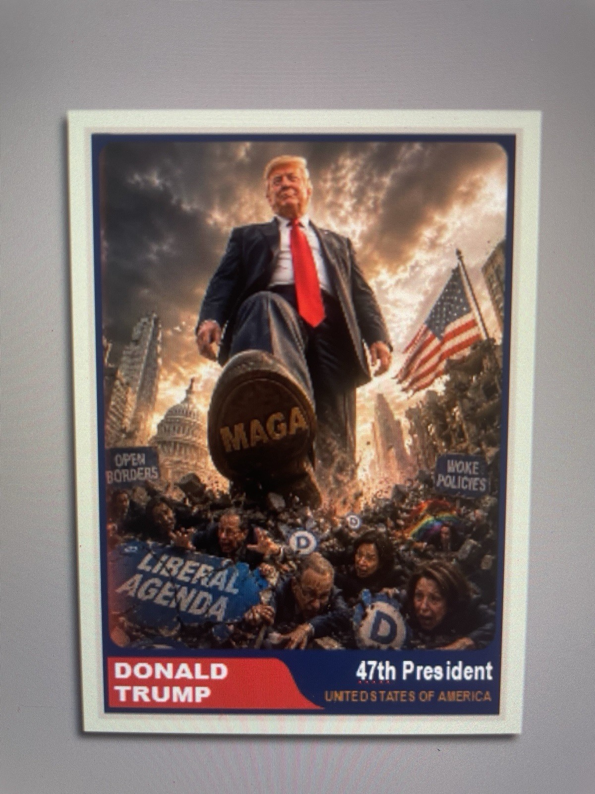 Donald Trump 2025”Custom ACEO Putting My Foot Down