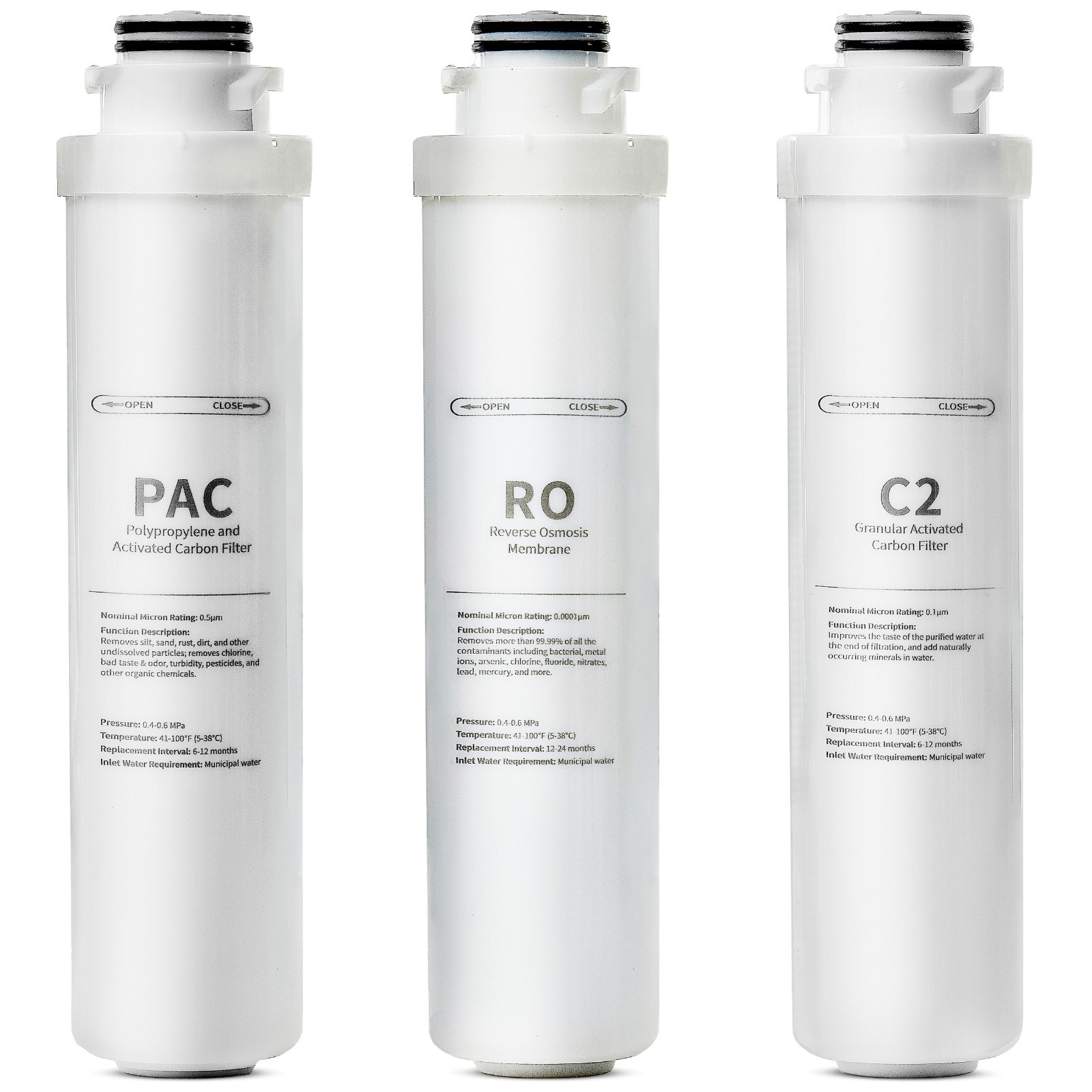 Filters Fast Replacement Filters for FF-CTRO Countertop Reverse Osmosis System Filters Fast Replacement Filters for FF-CTRO Countertop Reverse Osmosis System