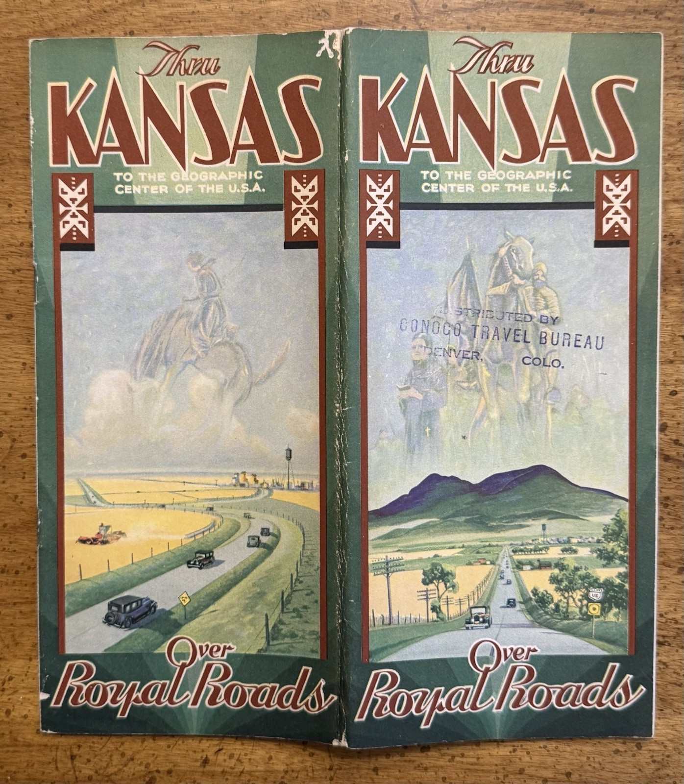 EARLY 1930s Kansas Chamber Of Commerce Guide Booklet “Thru Kansas - Over Royal”