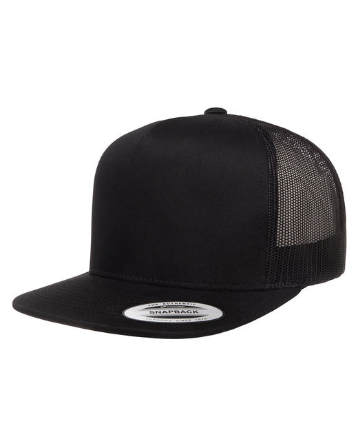 Yupoong 6006 YP Classics 5-Panel Trucker Hat Mesh Back Snapback Flat Bill Cap Yupoong 6006 YP Classics 5-Panel Trucker Hat Mesh Back Snapback Flat Bill Cap