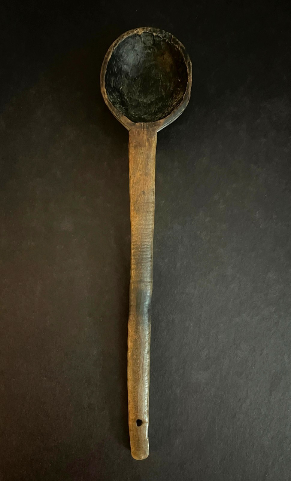 ANTIQUE PRIMITIVE LONG-HANDLED LADLE/SPOON Hand Carved 1800\'s Pacific Northwest