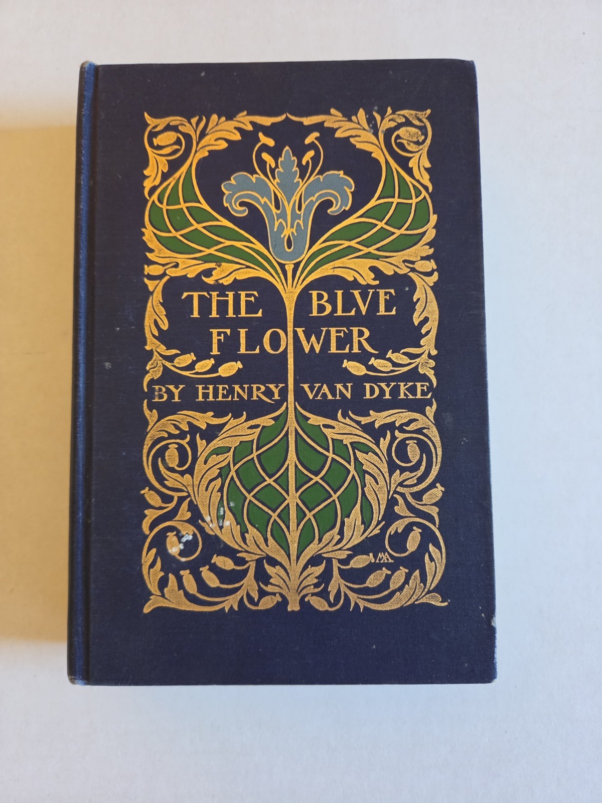 Vintage 1907 The Blue Flower by Henry Van Dyke Antique Decorative Binding Book