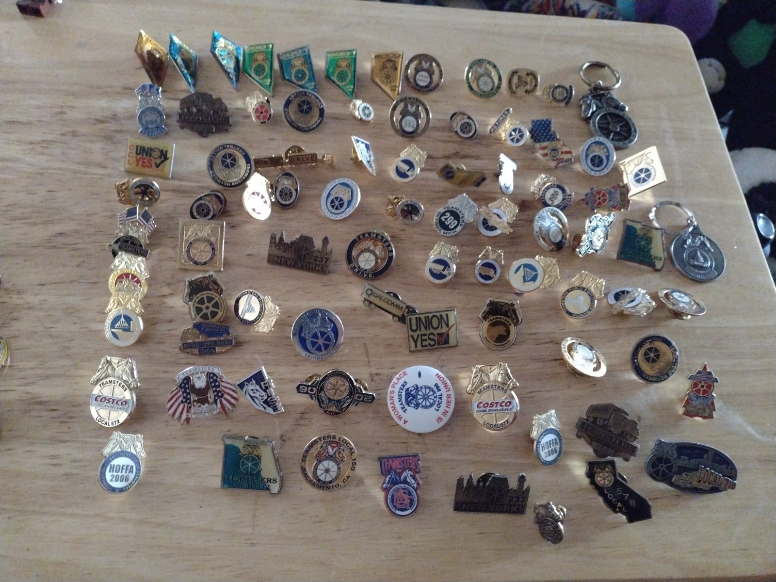 International Brotherhood Of Teamsters Huge Lot Of 80 Vtg Lapel Pins/ETC.