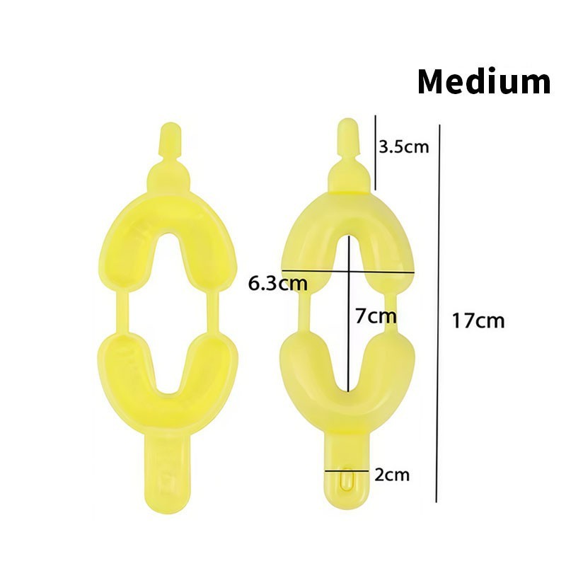 Dental Dual Arch Medium Yellow Fluoride Trays For Gel or Foam S/ M/ L
