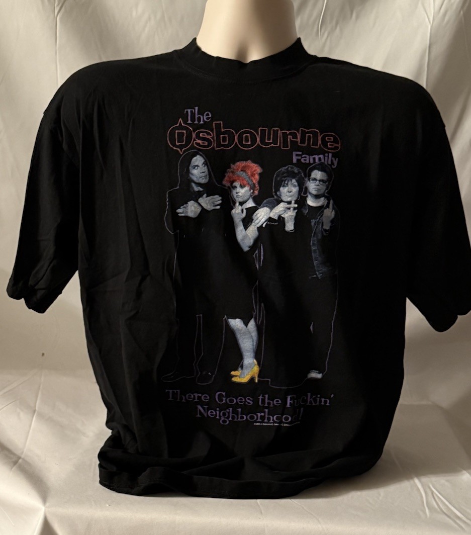 Osbourne Family 2002 MTV Show Allsport T Shirt SZ L Ozzy Sharon Rare EXPLICIT