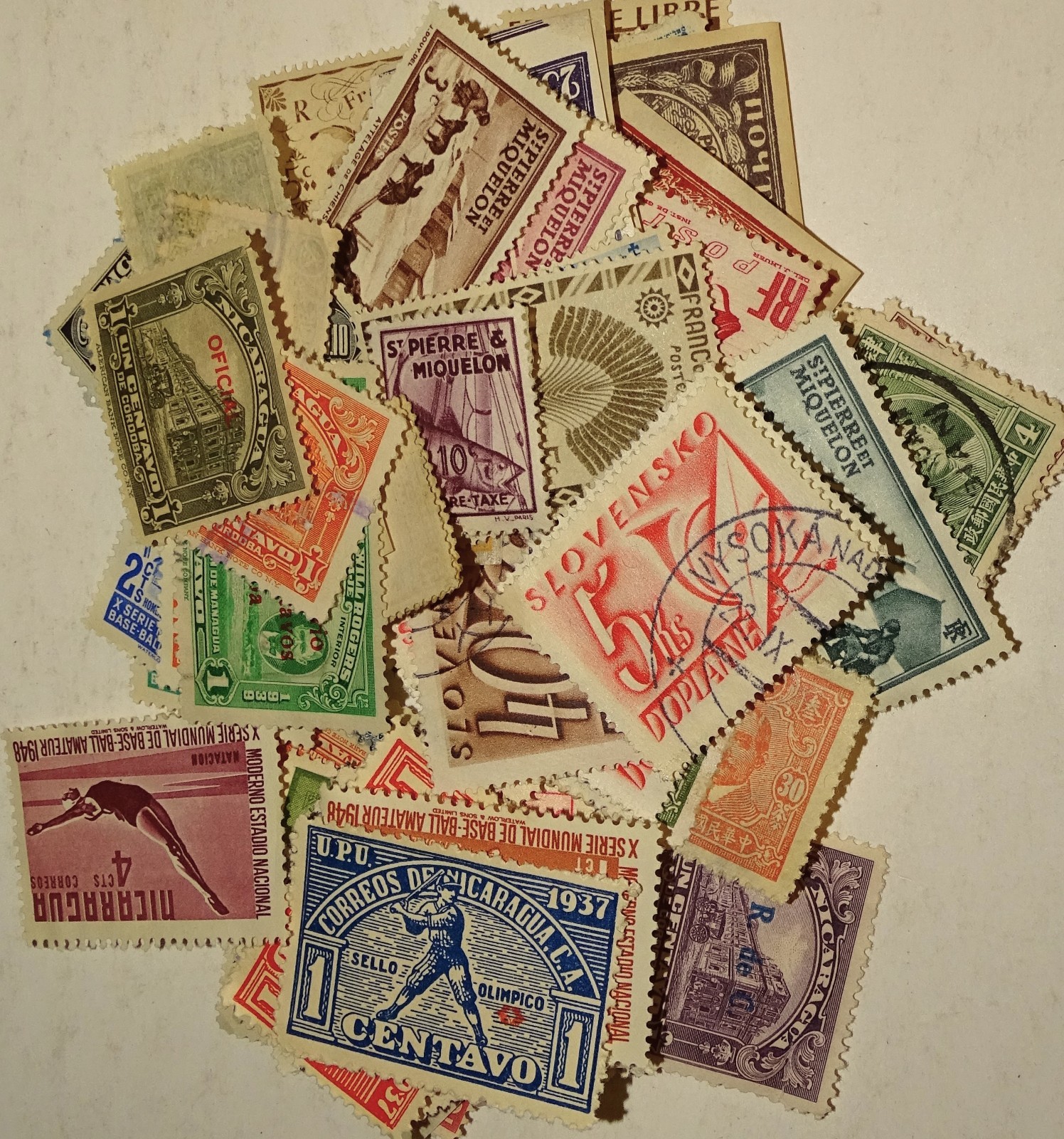 Lot of 75 old postage stamps from an estate sale Lot of 75 old postage stamps from an estate sale