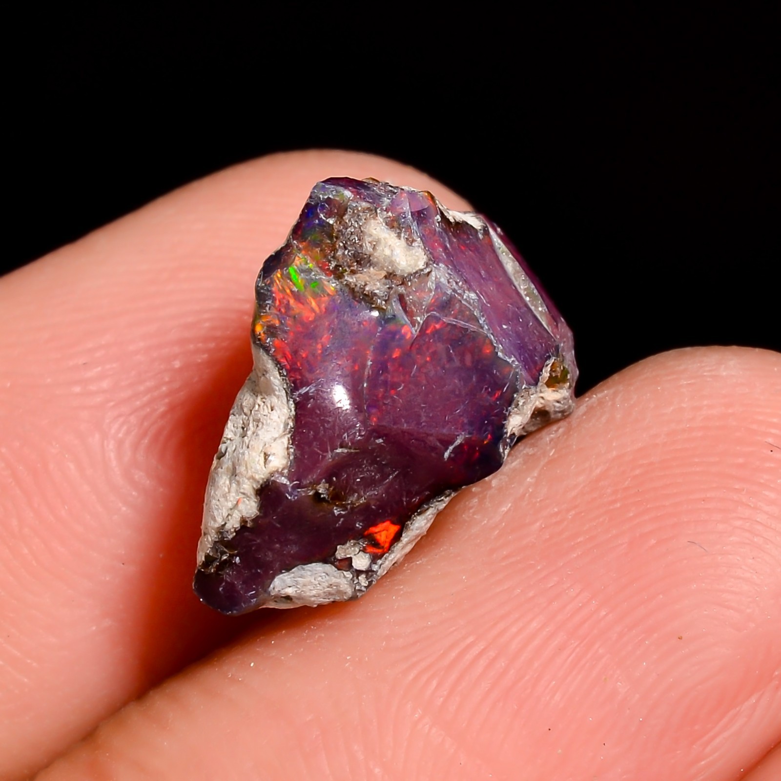 Ethiopian Opal Rough Natural Opal Raw Loose Gemstone Black Opal Rough 3 ct