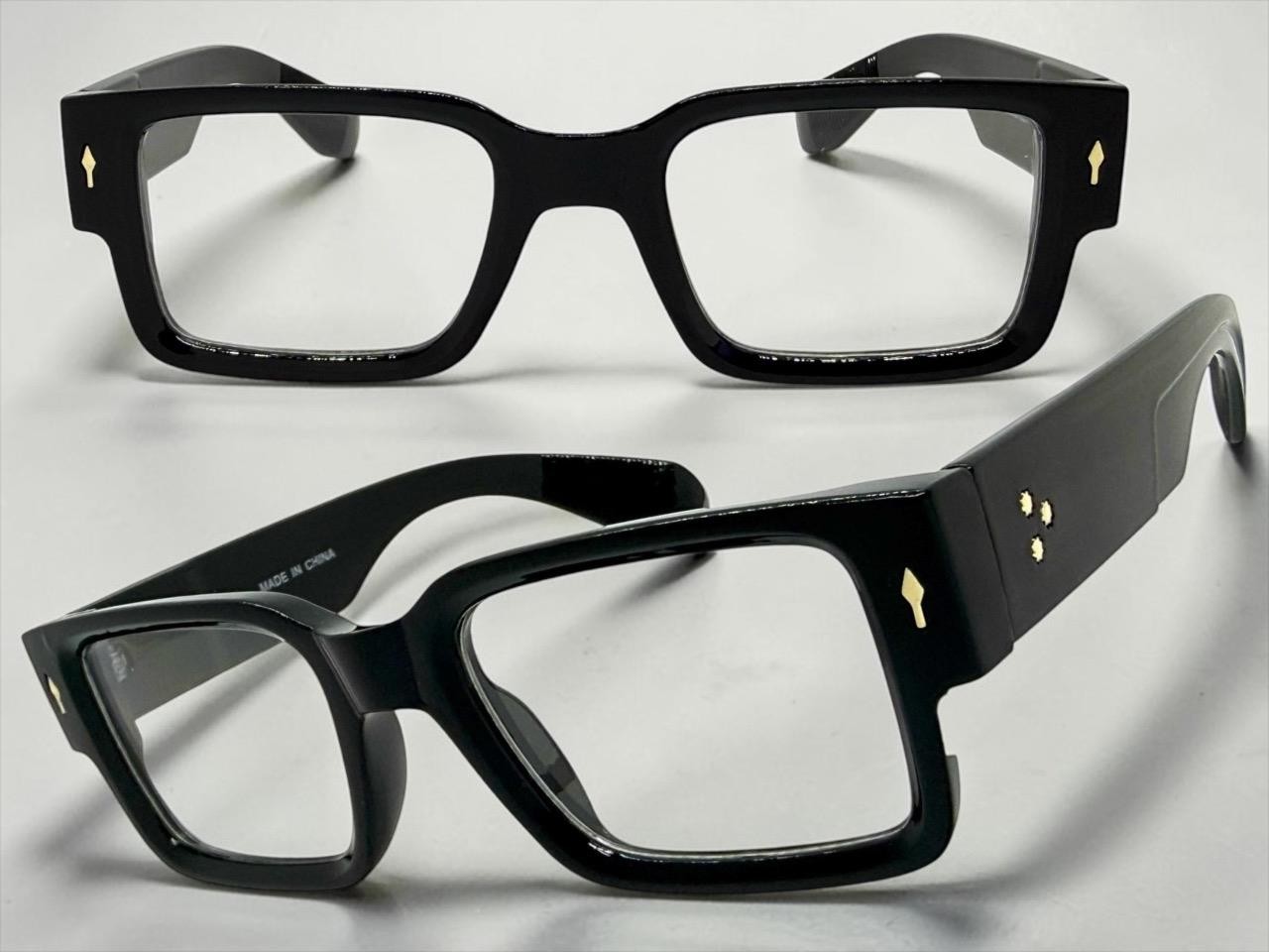 Men Classic Elegant Vintage Retro Style Clear Lens EYE GLASSES Thick Black Frame
