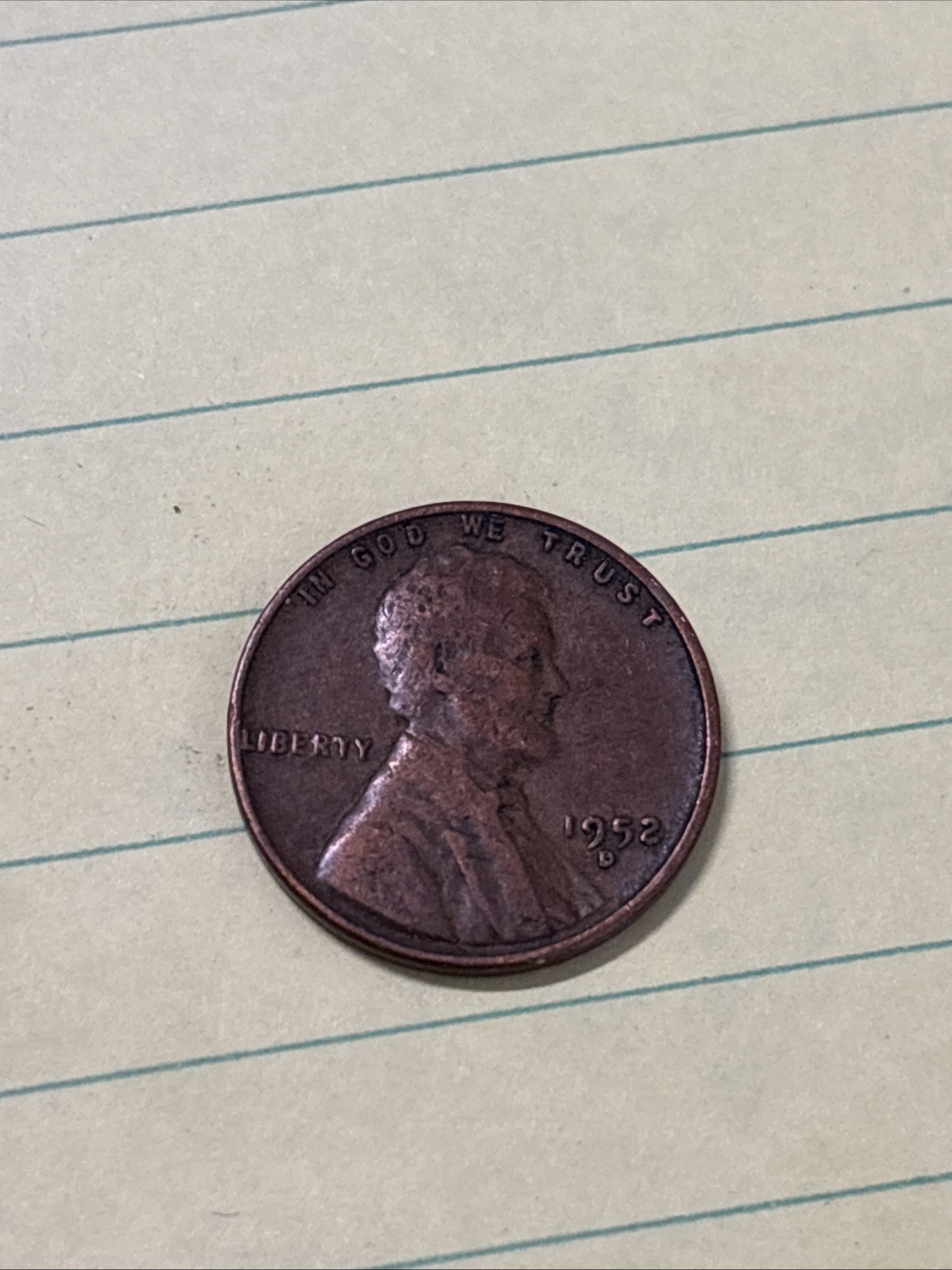 1952-D Lincoln Wheat Cent Penny 1952-D Lincoln Wheat Cent Penny