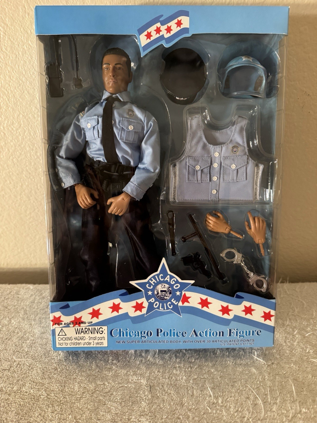 Vintage 2002 Chicago Police Z.J. Sales CPD Officer 12” 1:6 Action Figure