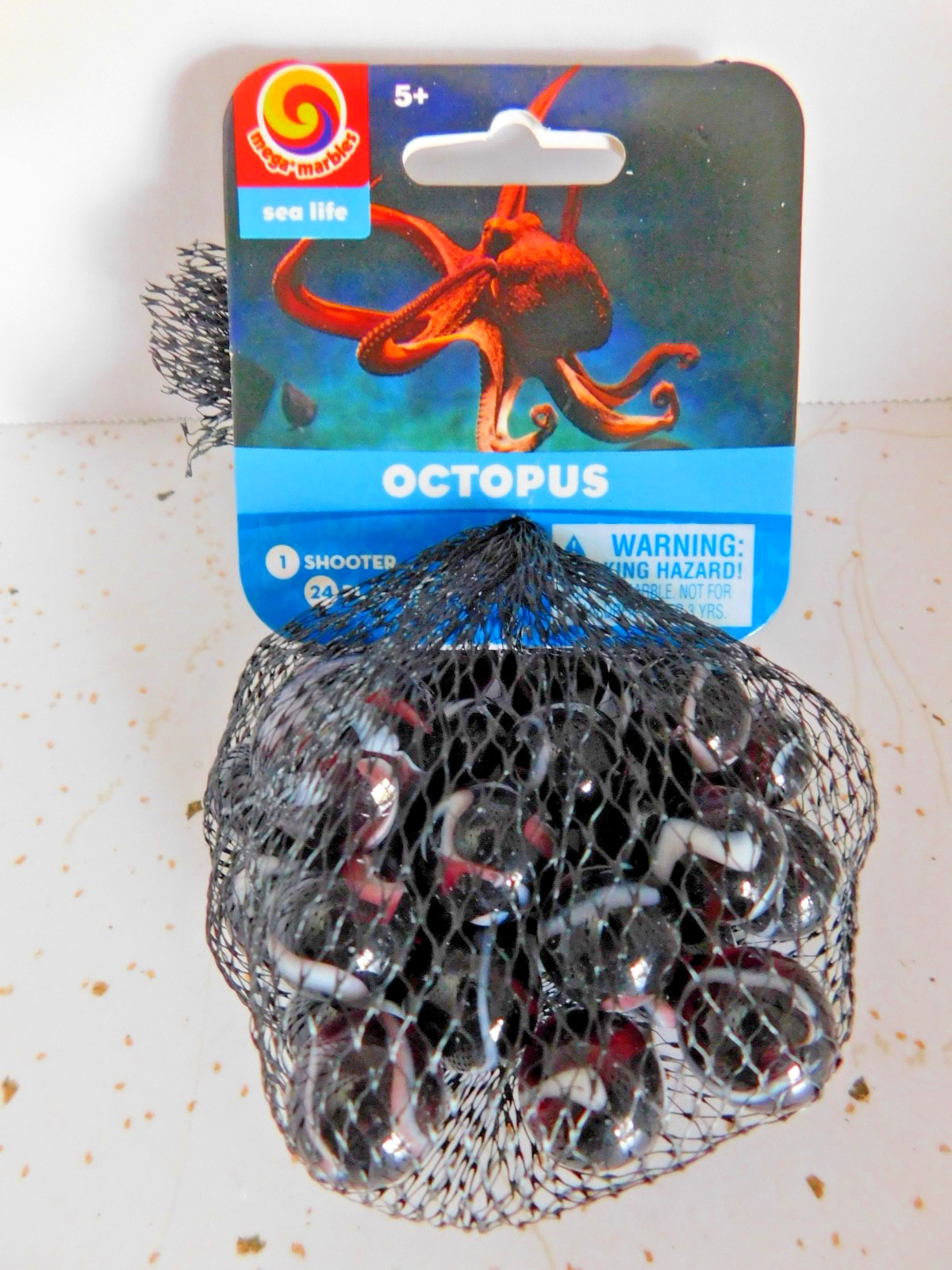 Mega Marble OCTOPUS MARBLE NET 24 Player Marbles & 1 Shooter Marble