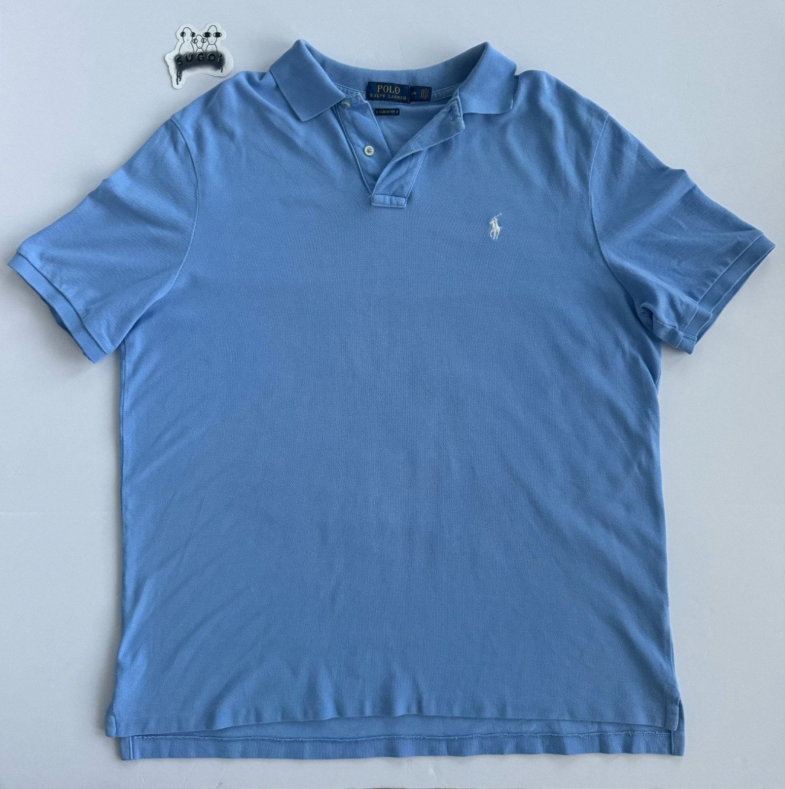 Polo Ralph Lauren Classic Fit Polo Shirt Men\'s L Light Blue 100% Cotton Polo Ralph Lauren Classic Fit Polo Shirt Men\'s L Light Blue 100% Cotton