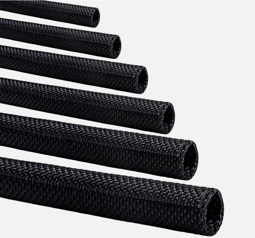 Braided Split-Sleeve Wire Loom for High-Temperature Automotive Harness Wrapping