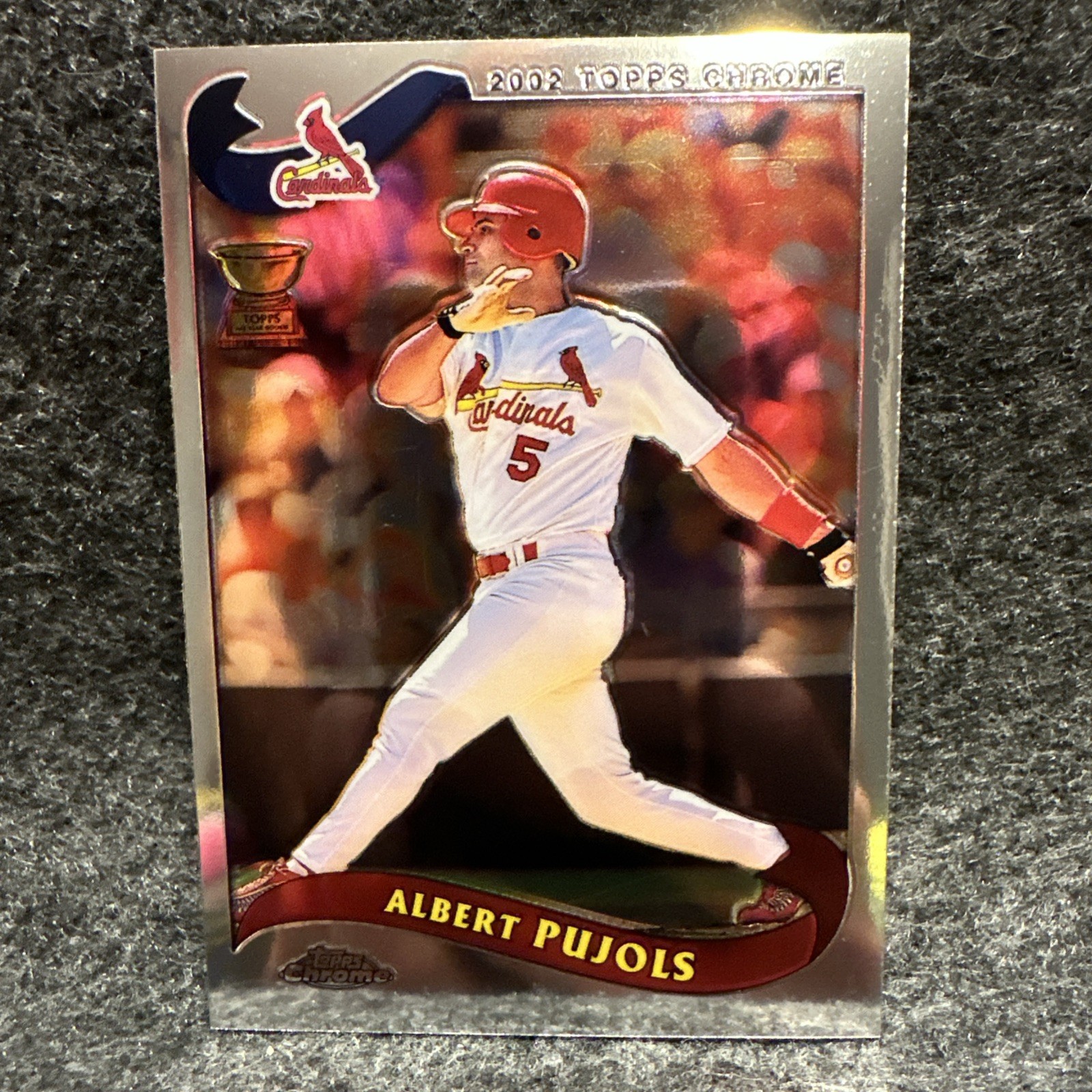 Albert Pujols 2002 Topps Chrome Rookie Cup #160 2nd Year Albert Pujols 2002 Topps Chrome Rookie Cup #160 2nd Year