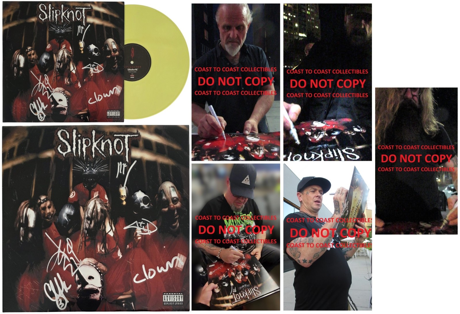 Slipknot Band Signed Album COA Exact Proof Autographed Vinyl Record