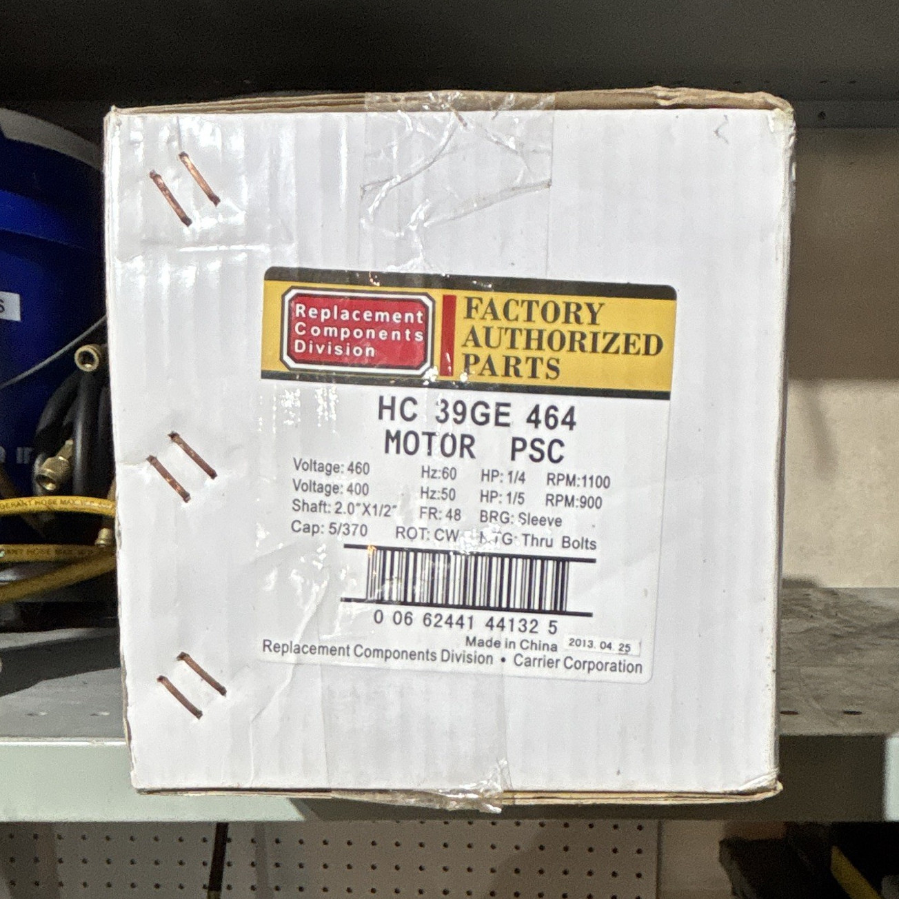 Carrier HC39GE464 Motor PSC Factory Authorized Parts 1/6 HP 1100 RPM 460V
