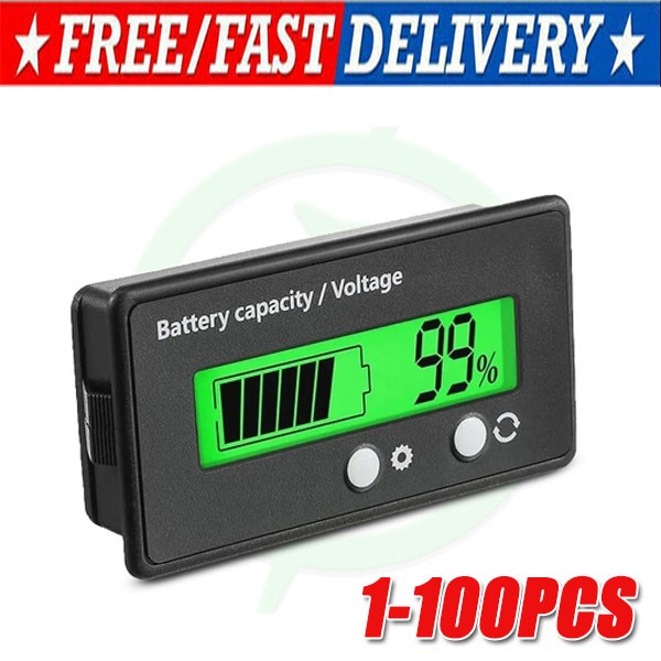 12V/24V/36/48V Battery Status Charge LCD Digital Indicator Monitor Meter Gauge