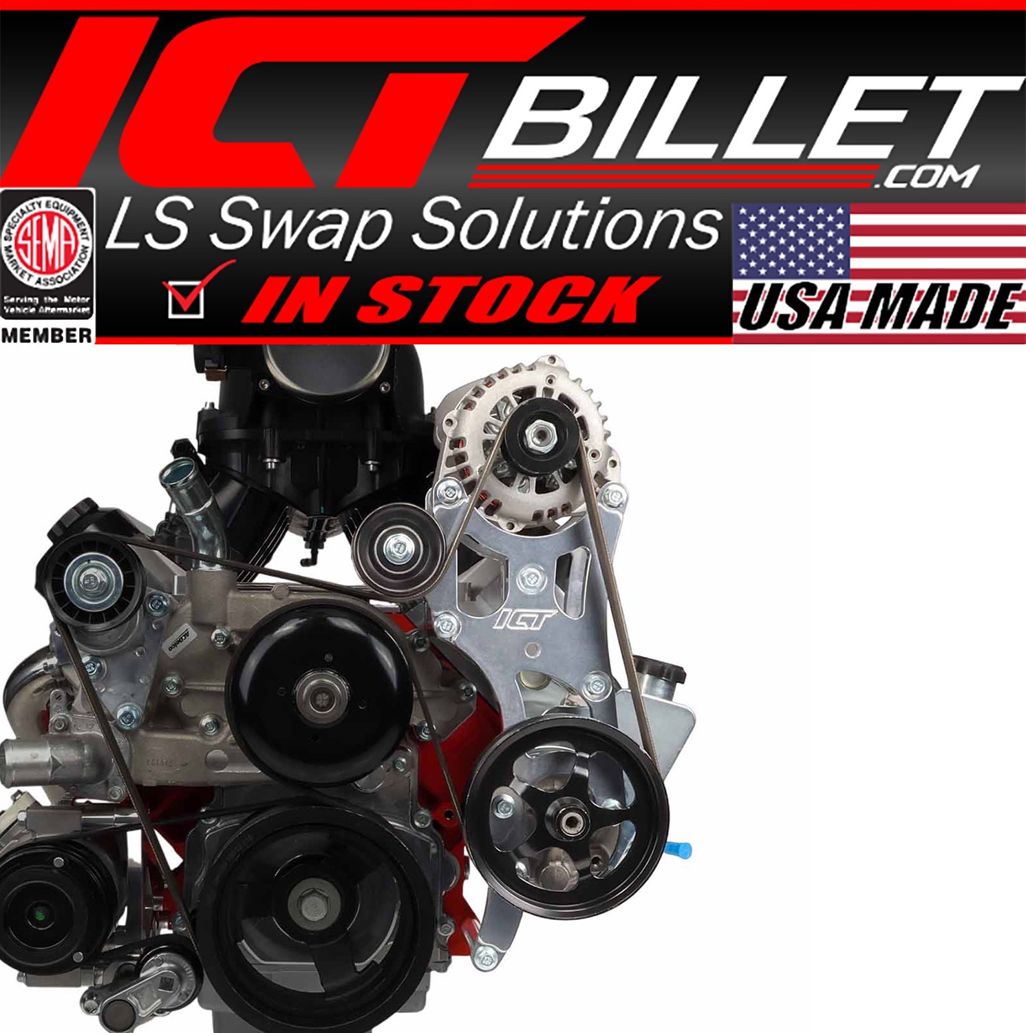 LS Truck OEM Location Alternator / Power Steering Bracket LQ4 LQ9 4.8L 5.3L 6.0L