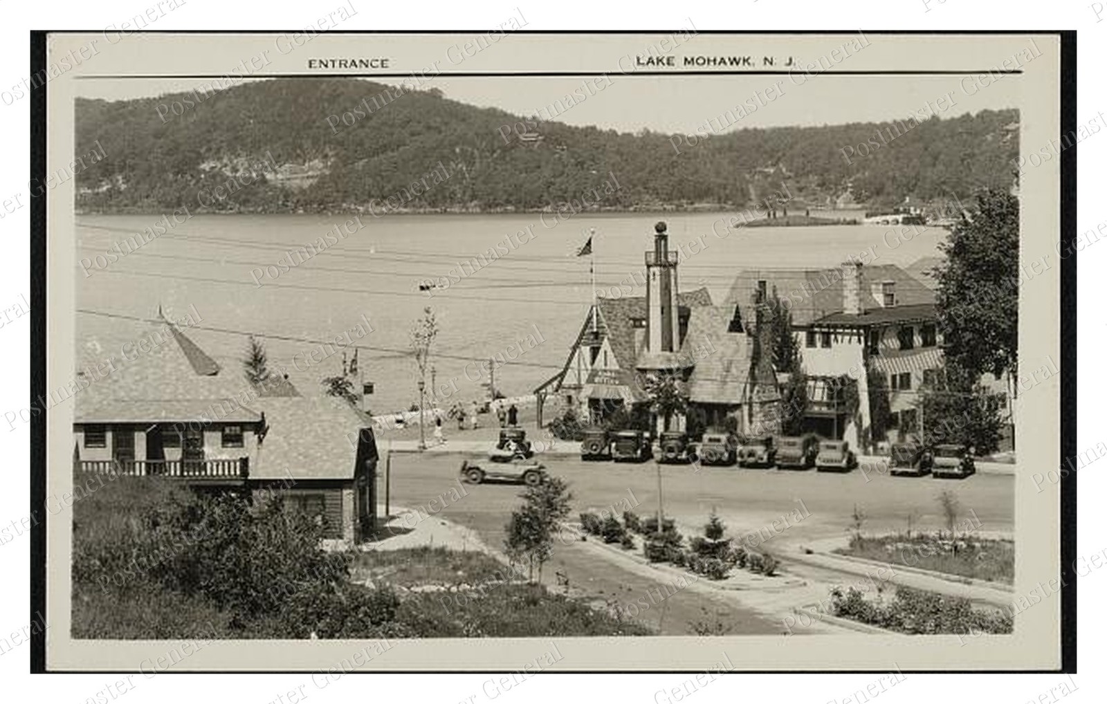 Lake Mohawk New Jersey Entrance Standard Postcard COPY RPPC