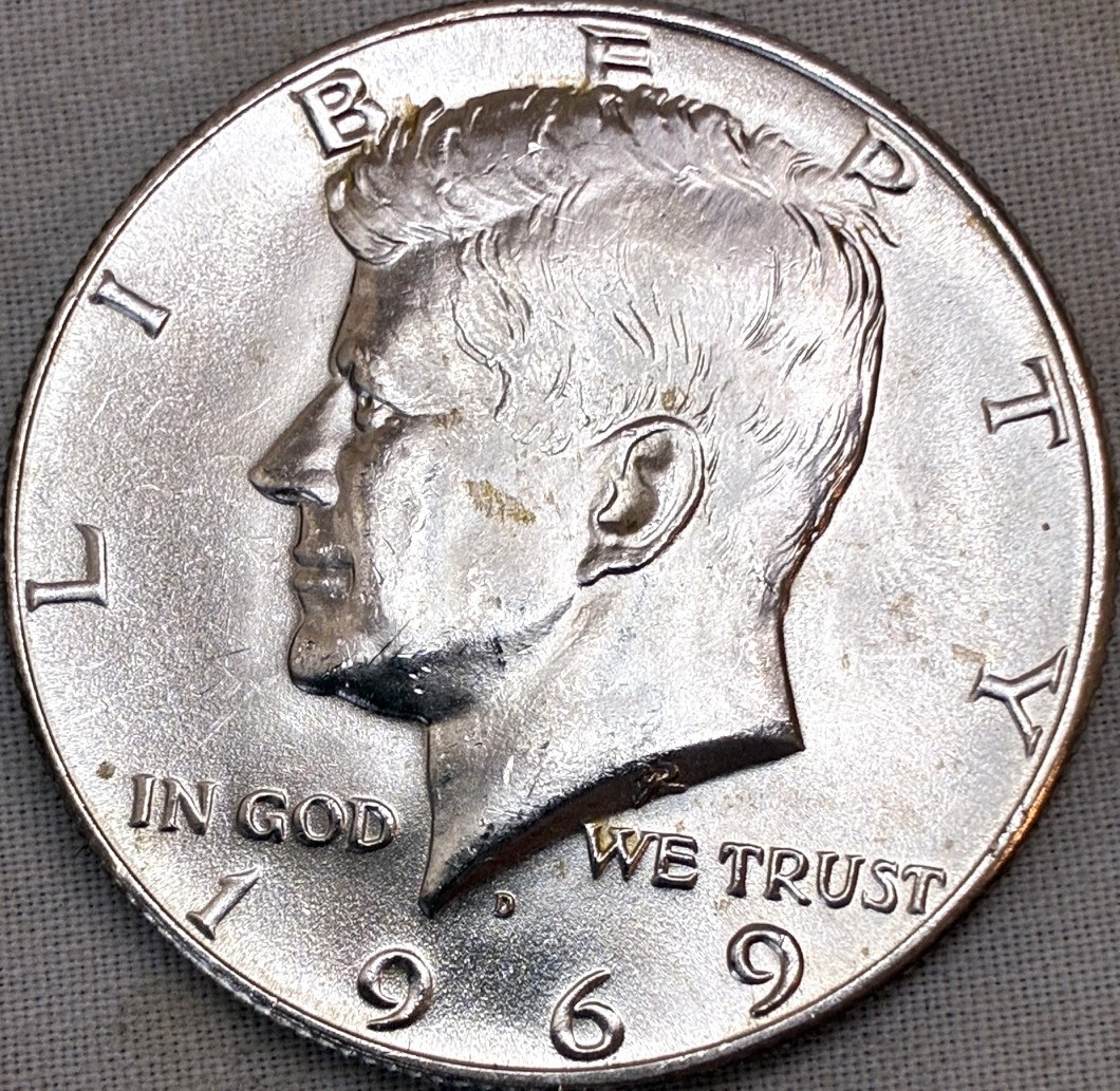 1969 D  Kennedy 40% Silver Half Dollar Uncirculated