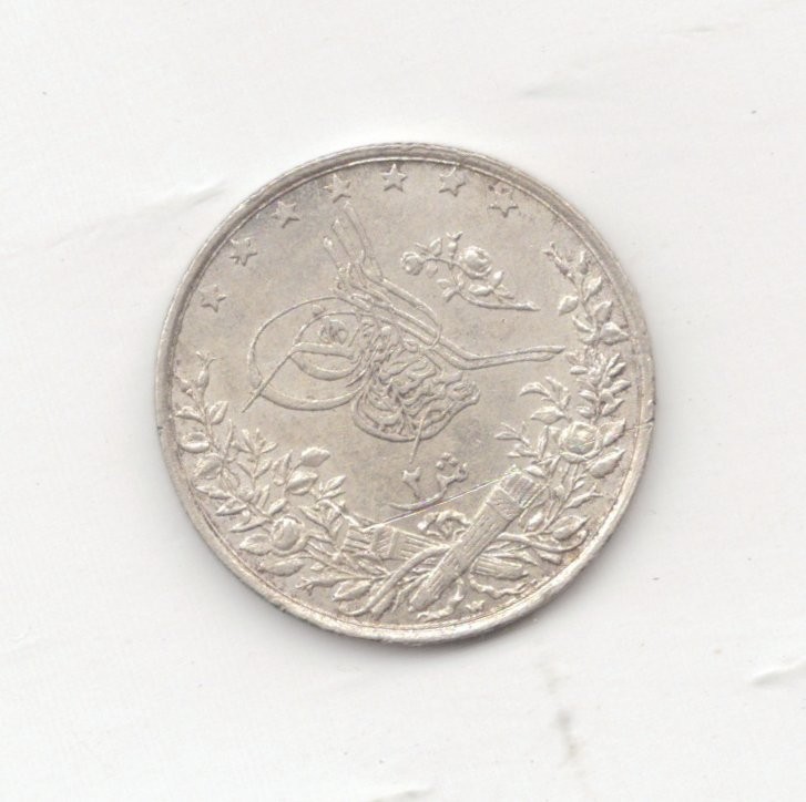 Egypt Silver 1894 2 Qirsh-Lot F3
