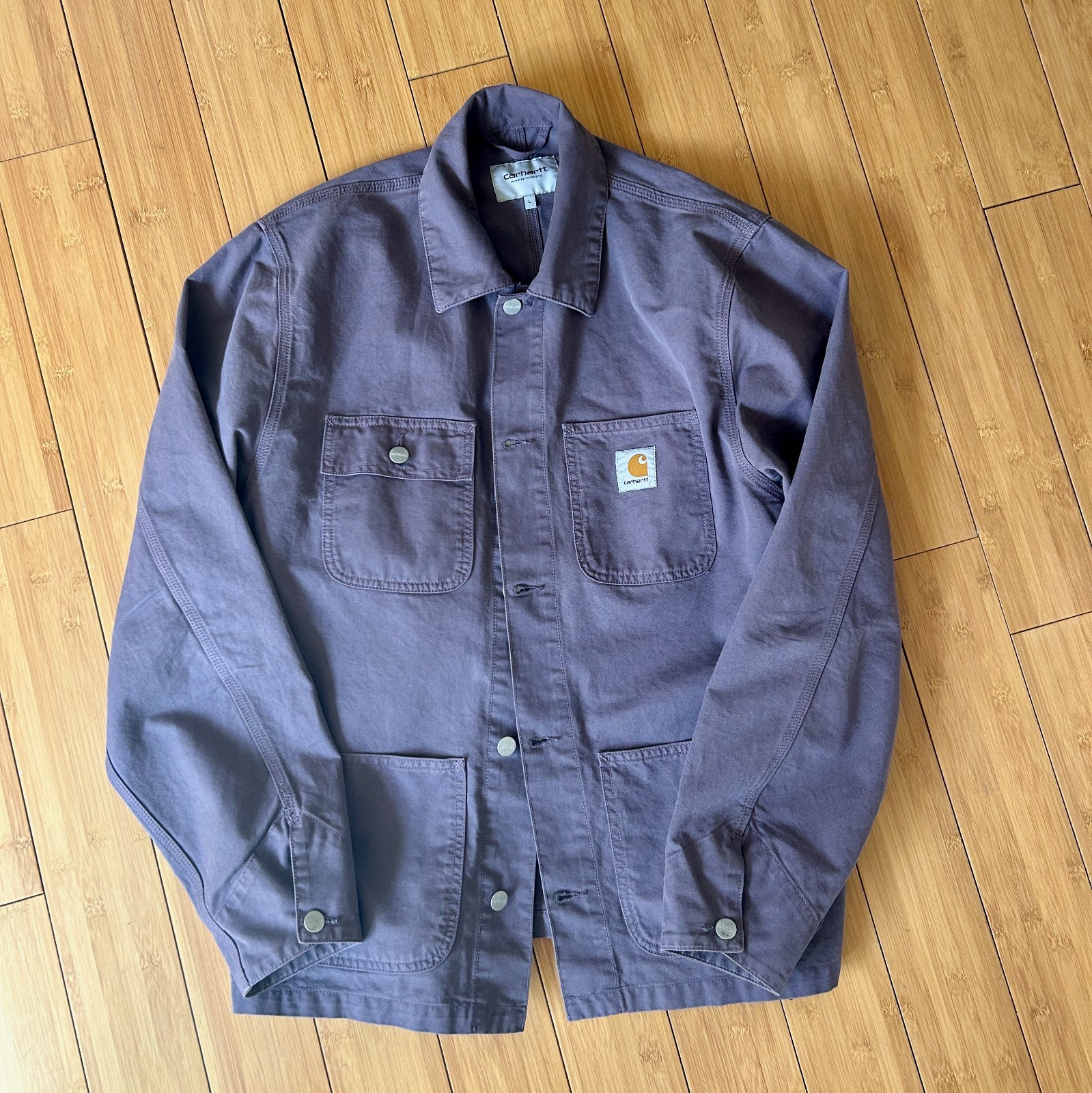 Carhartt WIP Michigan Chore Coat Jacket Large L Lavender Purple Workwear