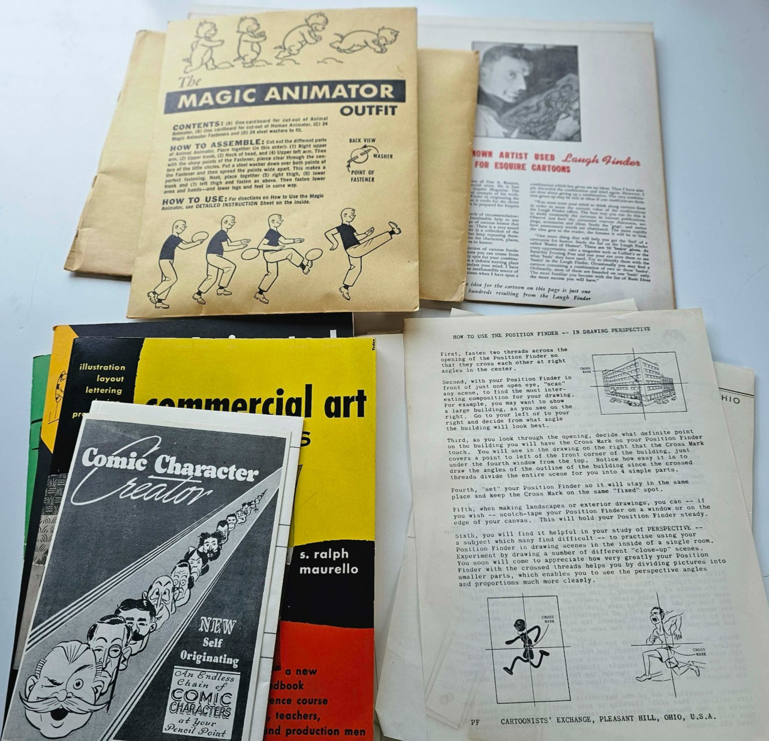 Vinatge Cartoonists Exchange 1930's-1940's Mail Order How To Draw Cartoon Lot