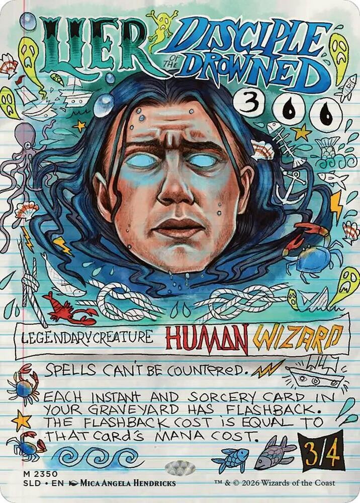 Lier, Disciple of the Drowned Secret Lair Drop Series NM MTG Rainbow Foil