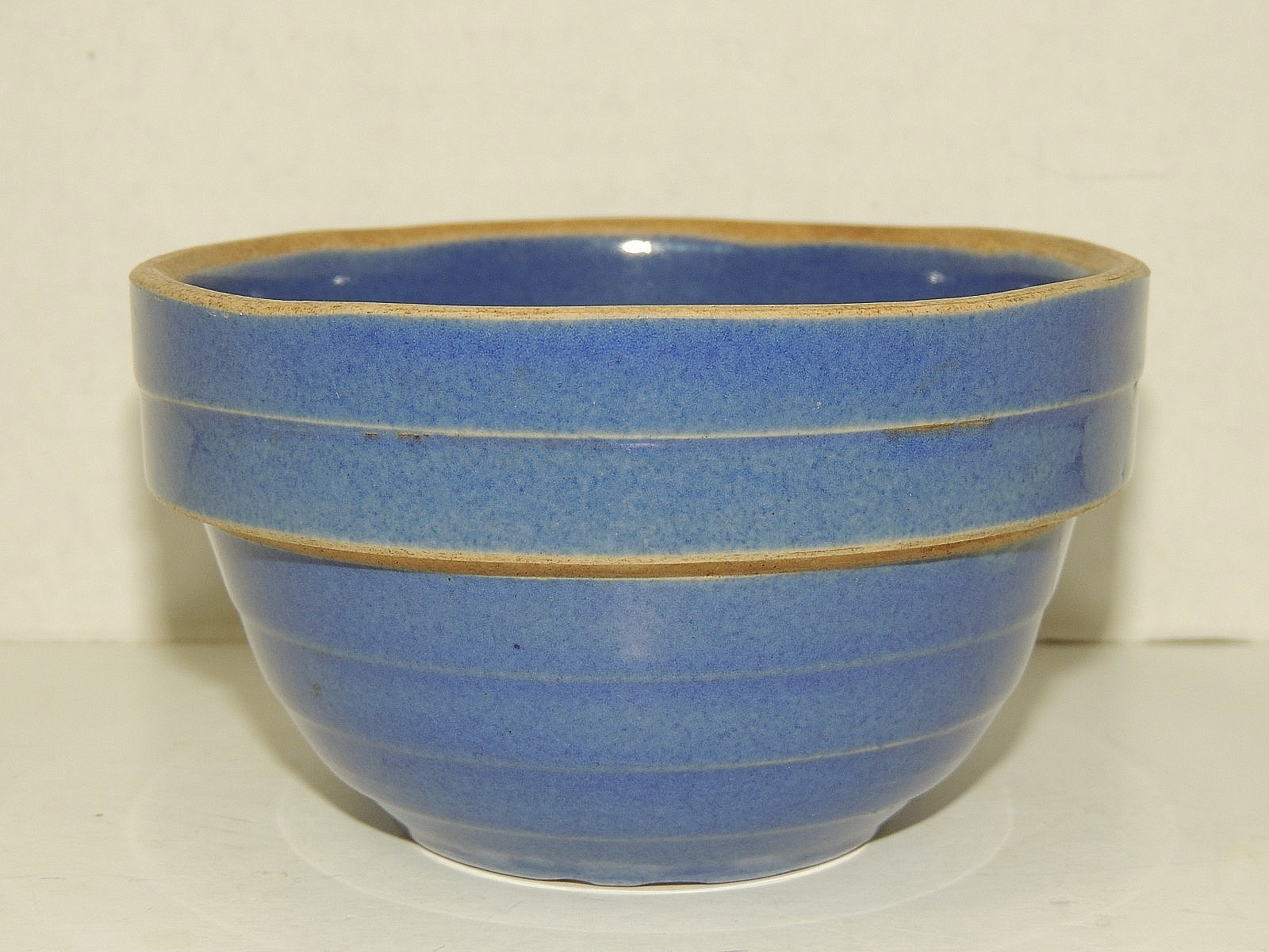 Vintage Small Cobalt Blue Nesting Bowl Beehive Sides 5 Inches Wide USA Pottery