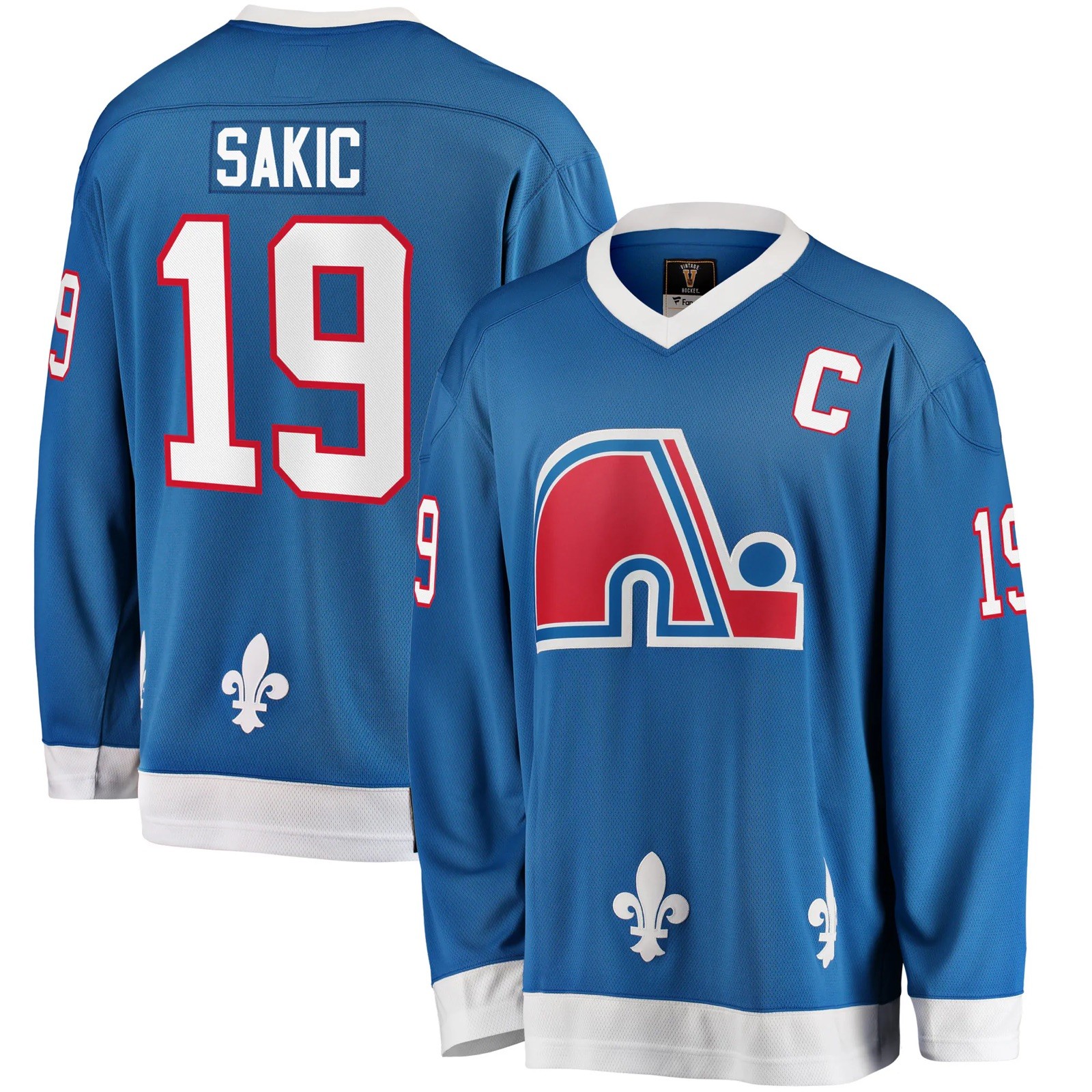 FANATICS Quebec Nordiques Joe Sakic 19 Size S Retro NHL Jersey *BRAND NEW*