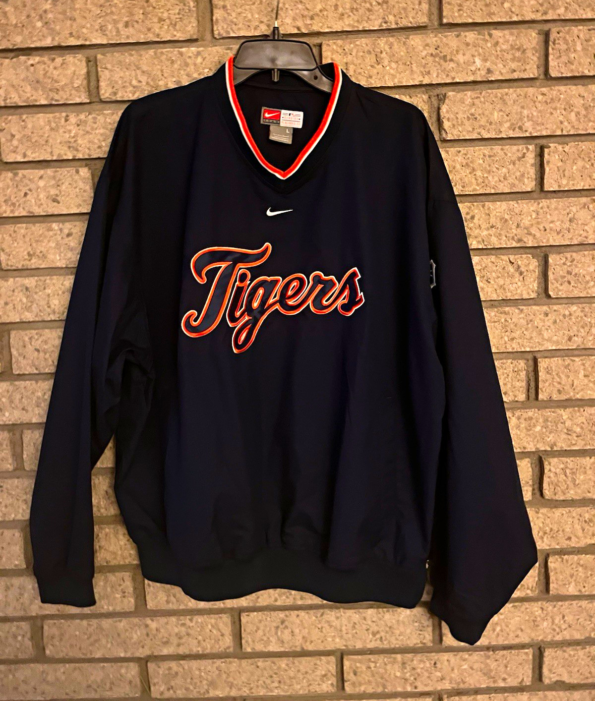 Vintage Nike Detroit Tigers MLB Pullover Windbreaker Men’s Large Navy. Y2K