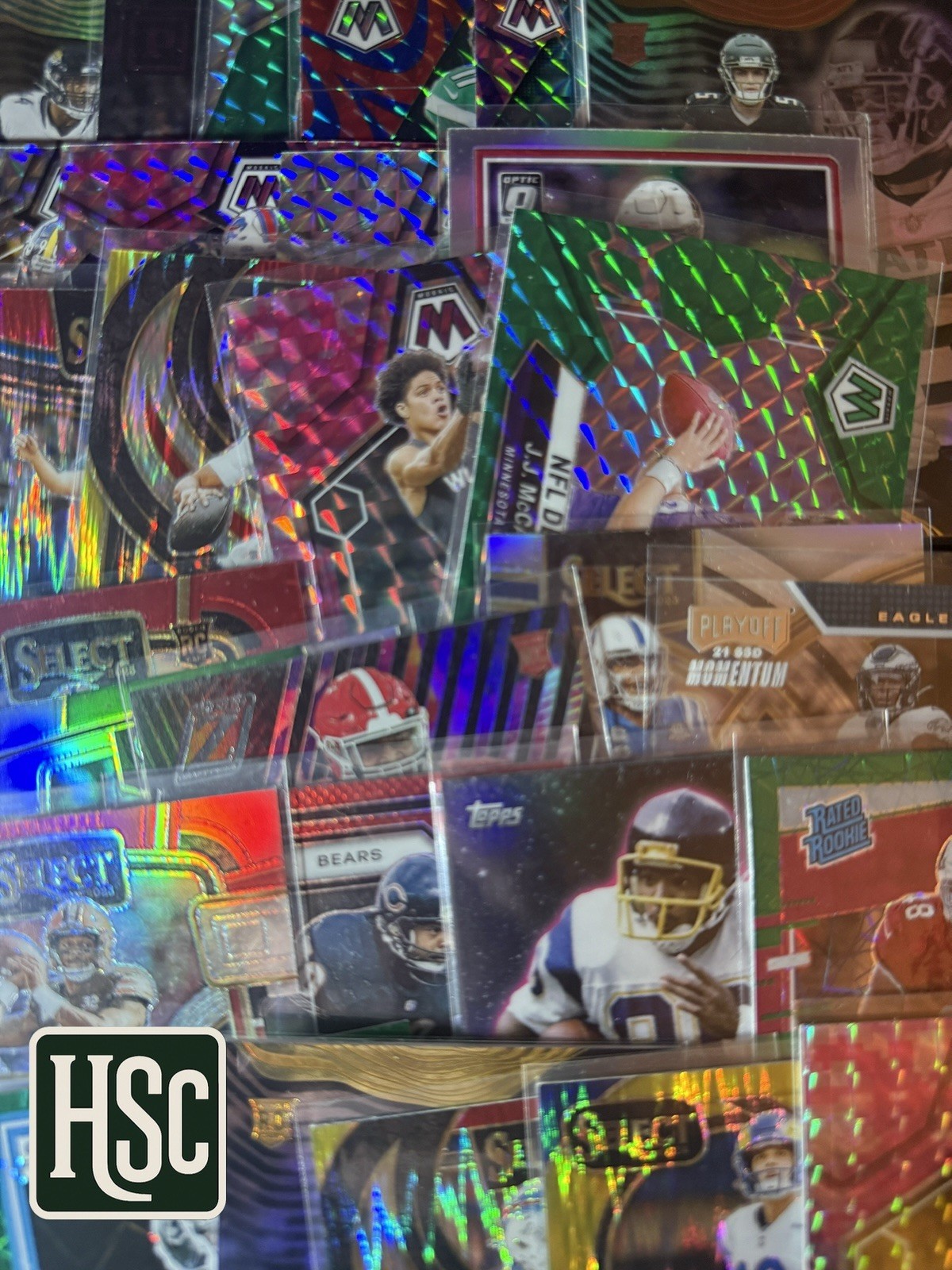 Football NFL - 100 Card Lot - Rookies, Parallels, Inserts, HOF, and More