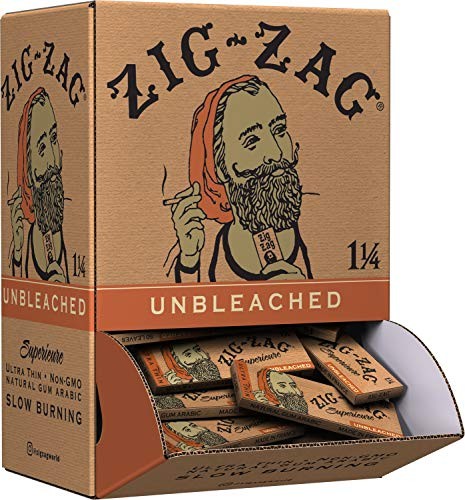ZIG-ZAG Rolling Papers Unbleached 1 1/4 - 48 ct Display Box