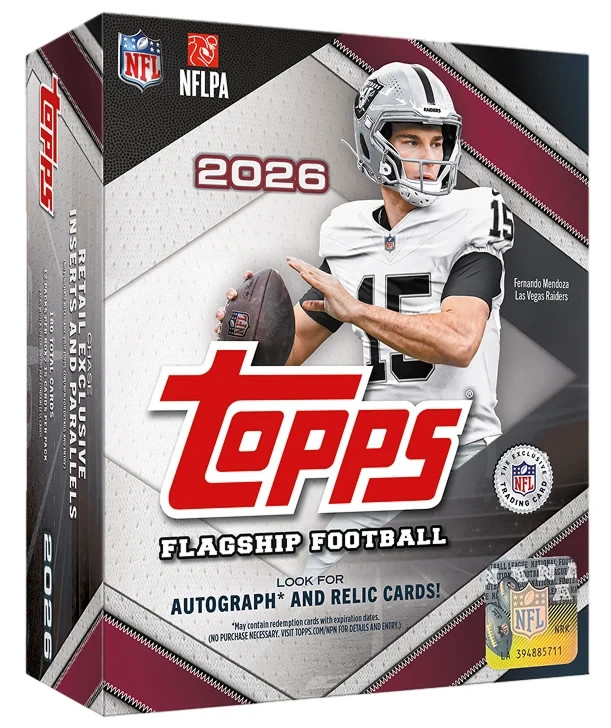 2026 Topps Flagship Football NFL Factory Sealed Mega Box 2026 Topps Flagship Football NFL Factory Sealed Mega Box