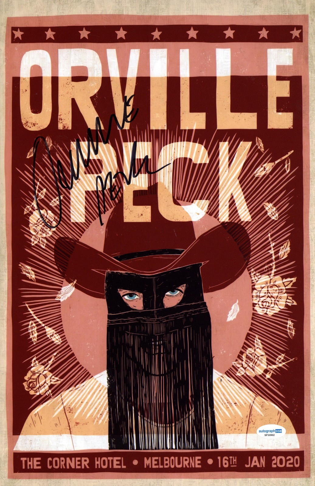 Orville Peck Autographed Signed 11x17 Photo The Corner Hotel ACOA
